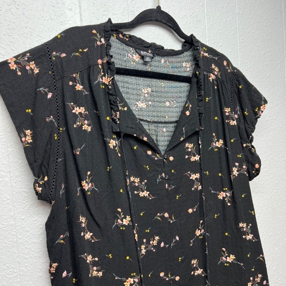 Buffalo Womens Top 2X Floral Cottagecore Gardencore Fairy Relaxed Flowy Garden - Picture 5 of 11